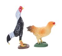 UPKOCH 2 Figurine Realistiche Gallina e Educativo per Riconoscimento Colori e Sviluppo Cognitivo Miniature per Giardino e Decorazioni Micro Paesaggio