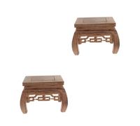 UPKOCH 2 Pezzi Base di Fiore in Legno Massiccio Display piedistallo in Piedi Piante da Appartamento Supporto per vasi di Fiori Resistente portavaso per Fiori di Legno Marrone