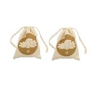 UPKOCH 2 Pezzi Borsa per Ciotola Buddhista in Cotone e Lino Chiusura a Coulisse, Sacchetto per Custodia di Ciotole Tibetane per Meditazione e Pratiche Zen