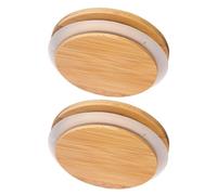 UPKOCH 2 Pezzi Coperchio Sigillante in Legno Tagliere Usa e Getta Coperchio in Legno con Bocca Larga per Barattolo di Tagliere Gel di silice Vassoio portaoggetti per la Casa, 10374HL21KIHW6