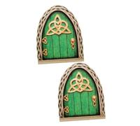 UPKOCH 2 Pezzi di Decorazione per Porta delle Fate in Legno Decorazione per La Casa Mini Decorazioni da Giardino per Esterni Casette delle Fate per Interni Decorazioni per Porte
