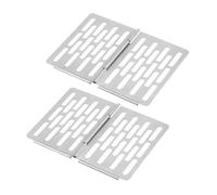 UPKOCH 2 Pezzi Griglia per Barbecue Griglia a Carbone Grill All'aperto Cremagliera Vassoio Grattugiare Accessori per Griglia Tappetino per Barbecue Grill Nets Silver Acciaio Inossidabile