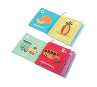 UPKOCH 2 Pezzi Libro Per Baby Shower in Tessuto Morbido Libro Di Attività Per Bambini Giocattoli Da Bagno Per Bambini Giocattoli Educativi