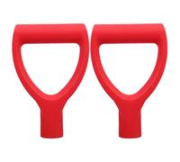 UPKOCH 2 Pezzi Manico di Ricambio a Forma in Plastica Rossa da 34mm per Pala da Neve e Attrezzi da Giardino Impugnatura Comoda, Adatto per Uso Domestico e Aree Commerciali