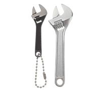 UPKOCH 2 Pezzi Mini Chiave Inglese Regolabile in Acciaio Lucido Cricchetto | Viti Metriche e Sae, Portachiavi Compatto, Adatta a Officina e Riparazioni fuori Casa Colore Casuale