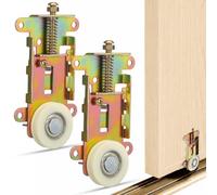UPKOCH 2 Pezzi Rotella Scorrevole per Porta Specchio Armadio in Metallo, | Montaggio Inferiore Cuscinetti a Sfera, Bordo Concavo, per Binari Armadio e Manutenzione Mobili