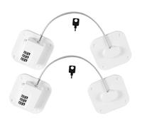 UPKOCH 2 pezzi Serratura Sicurezza Multifunzionale per Frigorifero e Armadietti Blocca Porte con Combinazione Quadrati Bianchi per Casa e Ufficio