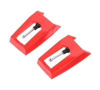 UPKOCH 2 Pezzi Stilo annata ago diamante aghi per giradischi carbonio puntine del giradischi accessori per giradischi puntina del giradischi puntina per giradischi alluminio rosso