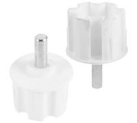 UPKOCH 2 Pezzi Tappi Terminali per Tenda Retrattile per Asse Tondo e | Plastica e Ferro, Bianco, Installazione Semplice e Supporto Stabile per Terrazze e Giardino
