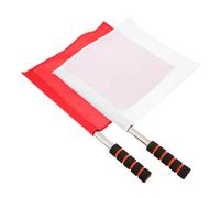 UPKOCH 2 Set Bandiera Di Controllo Del Traffico Bandiere Degli Arbitri Di Calcio Rosso Guardalinee Bandiere Di Arbitro Di Calcio Bandiera All'aperto Bianco Giudice Sport Schiuma 2 Pezzi*2