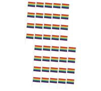 UPKOCH 2 Set Bandiere Rainbow Gay Pride Confezione Da Decorazioni Per E Parate Resistenti E Pratiche Per Lgbtq E Celebrazioni 20 Pezzi * 2