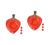 UPKOCH 2 Set Bevande Gonfiabile Forma Fragola Per Piscina E Spiaggia Galleggiante Per Drink E Riutilizzabile Per Decorazione Festa 4 * 2