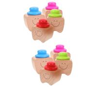 UPKOCH 2 Set Di Scatole Porta-dentini Per Neonati in Legno Per La Raccolta Dei Primi Denti Lisce E Senza Sbavature Per Bambini/ragazze 4 Pezzi*2