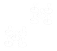 UPKOCH 2 Set Ganci Sospesi per Piante Aeree per Tillandsia E Piante Artificiali per E Decorazioni per La Casa 5 Pezzi * 2