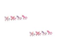 UPKOCH 2 Set Micro Decorazione Paesaggistica Giocattoli Topper Per Torta Arcobaleno Unicorno Decorazione Torta Animale Decorazioni Per Feste A Tema Unicorno Resina 4 Pezzi*2