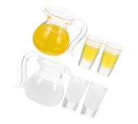 UPKOCH 2 Set Mini Jug Di Latte Di Succo Piccolo Con Brocca Carino Succo Di Latte Brocche Tazza Porcellana Casa Carine Minuscolo Cenare Natale Mini Accessori Da Cucina Resina