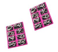 UPKOCH 2 set Puzzle Disentanglement in Acciaio Inossidabile Giochi Intelligenti per Ragazzi e Ragazze Rompicapo Leggeri e per Viaggi ed Educazione Facili e Difficili Catene Lisce e