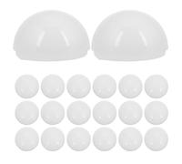 UPKOCH 20 Pezzi Paralumi a Cupola Emisferica in Plastica PC Bianco per Lampade LED Piccoli, Distribuzione Uniforme della Luce, per Trucco e Specchio da Toeletta
