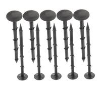 UPKOCH 20 Pezzi Picchetti da Giardino in Plastica Nera Chiodi di Ancoraggio Resistenti per Telo Pacciamatura e Fissaggio Terreno per Aiuole e Bordure Esterne