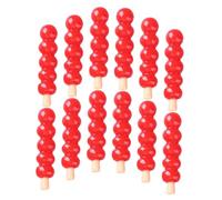 UPKOCH 20 Pezzi Simulati Canded Haws cibo minuscolo cibo in miniatura per casa delle bambole mini cibo oggetti di scena per snack cinesi mini roba giocattolo cinese mini cose resina rosso