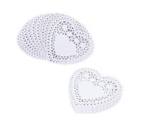 UPKOCH 250 Pz Torte Centrini Di Carta Cuore Centrini Di Carta Usa E Getta Pastiglie Dessert Dolci i Di Di Pizzo Torta Imballaggio Pastiglie Cuore Pizzo