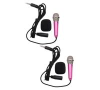 UPKOCH 2pezzi Mini Microfono Portatile Fili Per Karaoke Microfono Maneggevole Compatibile Smartphone e Tablet e Registrazioni