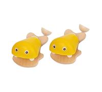 UPKOCH 2pezzi Strumenti Musicali Per Ragazzo Ragazza Castagnette in Legno Forma Di Pesce Gioco Educativo Per Ragazzi e Ragazze Per Sviluppo Intelligenza e Creatività