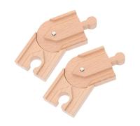 UPKOCH 2pezzi Tracciato Per Treni Legno Accessori Per Giocattoli Educativi Tracciato Fai Da Te Per Ragazzo Ragazza Espandi La Loro Creatività e Immaginazione Con Compatibili Per Trenini