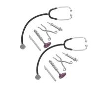 UPKOCH 2sets Strumenti Da Dottore in Miniatura Per Casa Delle Bambole Stetoscopio Simulato e Accessori Per Ospedale Per Di Casa