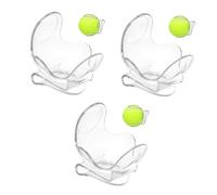 UPKOCH 3 Clip Trasparente per Tennis Palline Cintura in Abs Resistente Accessorio per Allenamento Tennis Mantiene Palline Fisse e Trasportare