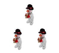 UPKOCH 3 Peluche Elettrico Musicale con e Canto Natalizio Morbido Decorazione Festiva per Casa