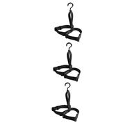 UPKOCH 3 Pezzi Cinturino Per Appendere Lo Stivale Da Pesca Sospeso Asciugatura Cinghia Per Asciugare Gli Scarponi Da Pesca Trampolieri Con Gancio Di Avvio Black Nylon
