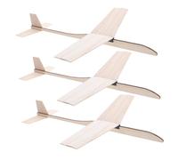 UPKOCH 3 Pezzi Wood Model Airplane Unfinished DIY Wooden Glider Planes For Birthday School Crafts Educational Stem Toy Outdoor Stable Flight
