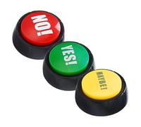 UPKOCH 3 Pulsanti Sonori Elettronici per Giochi e Scherzi Bottone Risposta Divertente Yes No Maybe Giocattoli Antistress