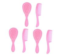 UPKOCH 3 Pz Pettine Per Vestito Per Bambini Spazzola Pettine Per Neonati Pettine Per La Pettine Di Sicurezza Abito Bambino Che Fa i Primi Passi Cuoio Capelluto Culla Rosa