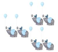 UPKOCH 3 Set Ornamenti Per Bambole Di Elefanti Figurina Torta Giocattolo Piccolo Arredamento Compleanno Nozze Topper Cupcake Elefante Figure Animali Resina 2 Pezzi * 3
