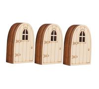 UPKOCH 3 Set Porte delle Fate Legno Decorazioni Miniature per Giardinaggio E Ornamentazione Accessori per Esterni E Pronte da Colorare E Personalizzare 10 Pezzi * 3