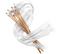 UPKOCH 30 Pezzi Bacchette Nastro Fiabesche con Campanelli per Nozze e | Leggere e Facili da Tenere, in Legno e Metallo, per Anniversari, Attività Scolastiche e Natale
