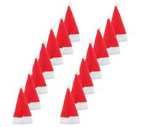 UPKOCH 36 Pezzi Mini Cappelli di Babbo Natale Flanella Rosso, Accessori Natalizi per Feste e Decorazioni Tavola, per Caramelle e Portaposate, Stile Rustico e Festoso