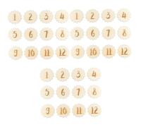 UPKOCH 36pezzi Birth Month Number Cards Commemorative Photography Props for Newborns Creative Lace Design for Sharing Growth Social Media
