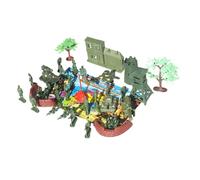 UPKOCH 37 pezzi Giocattoli Scena Militare per Modellini Soldati Carri Armati e Aerei Gioco di Simulazione Tavolo con Sabbia per Ragazzi e Ragazze Stimola Creatività e Conoscenza Militare