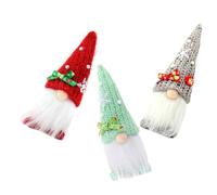 UPKOCH 3pezzi Gnome Decoration for Christmas Unique Aesthetic Gnome Ornaments for Holiday Table Centerpieces Adorable Cloth and Wool Design and