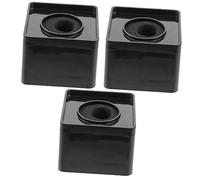 UPKOCH 3pezzi Mic Flag Quadrato Abs Per Microfono Bandiera Stazione Logo Per Interviste Design Pratico e Leggero Colore Nero Per Personalizzazione