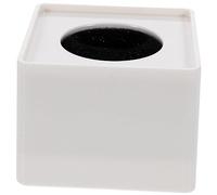 UPKOCH 3pezzi Microfono Logo Flag Quadrato Abs Per Interviste Stazione Portatile Bianca Design Compatto e Pratico Personalizzabile Con Stampa