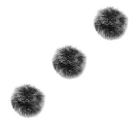 UPKOCH 3pezzi Microphone Windscreen Cover Antivento Pelliccia Artificiale Per Microfono Facile Da Installare e Lavabile Per Registrazioni All Aperto Colori