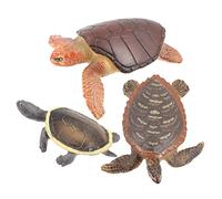 UPKOCH 3pezzi Miniature Turtle Figurine Realistic Tortoise Models for Kids Ocean Animal Decor for Home and Garden