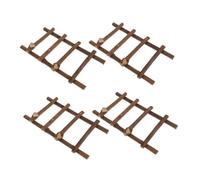 UPKOCH 4 Mini Scala in Rattan Naturale per Arredamento Miniatura Decorazioni DIY per Paesaggi Case delle Bambole Sabbia e Progetti Creativi