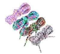 UPKOCH 4 paia Lacci per Scarpe Leopardo Tie-dye Colorati Unisex per Sneakers Casual e Sportive Facili da Inserire e Resistenti Stile Originale e Vivace