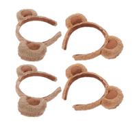 UPKOCH 4 Pezzi Cerchietto per Chioma Orecchie da Orso, Cerchietto per Orecchie di Animale, Marrone, Comodo da Indossare, per Cosplay e Make-up, Photo Prop