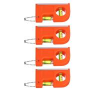 UPKOCH 4 Pezzi Mini Livella a Bolla con Catena e Gancio, Livello Tascabile in Abs e Lega di Alluminio, Doppia Bolla per Misurazioni Precise, per Progetti Fai da Te e Montaggio Mobili